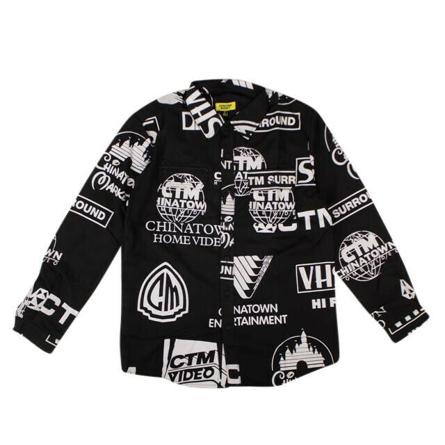 Chinatown Market 'Entertainment Logo' Button Down Shirt - Multi