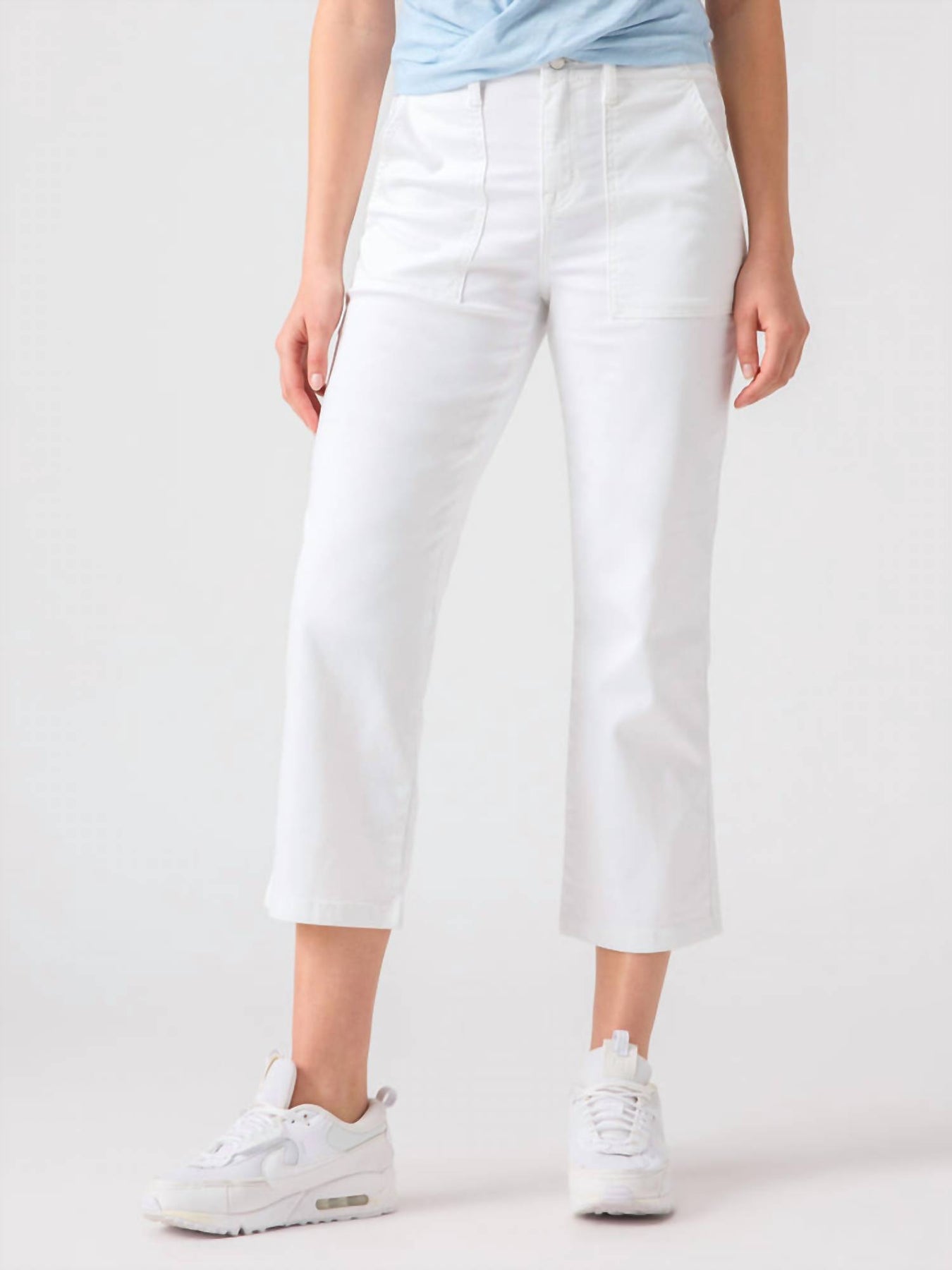 Vacation High Rise Crop Pants In White 7764903657532