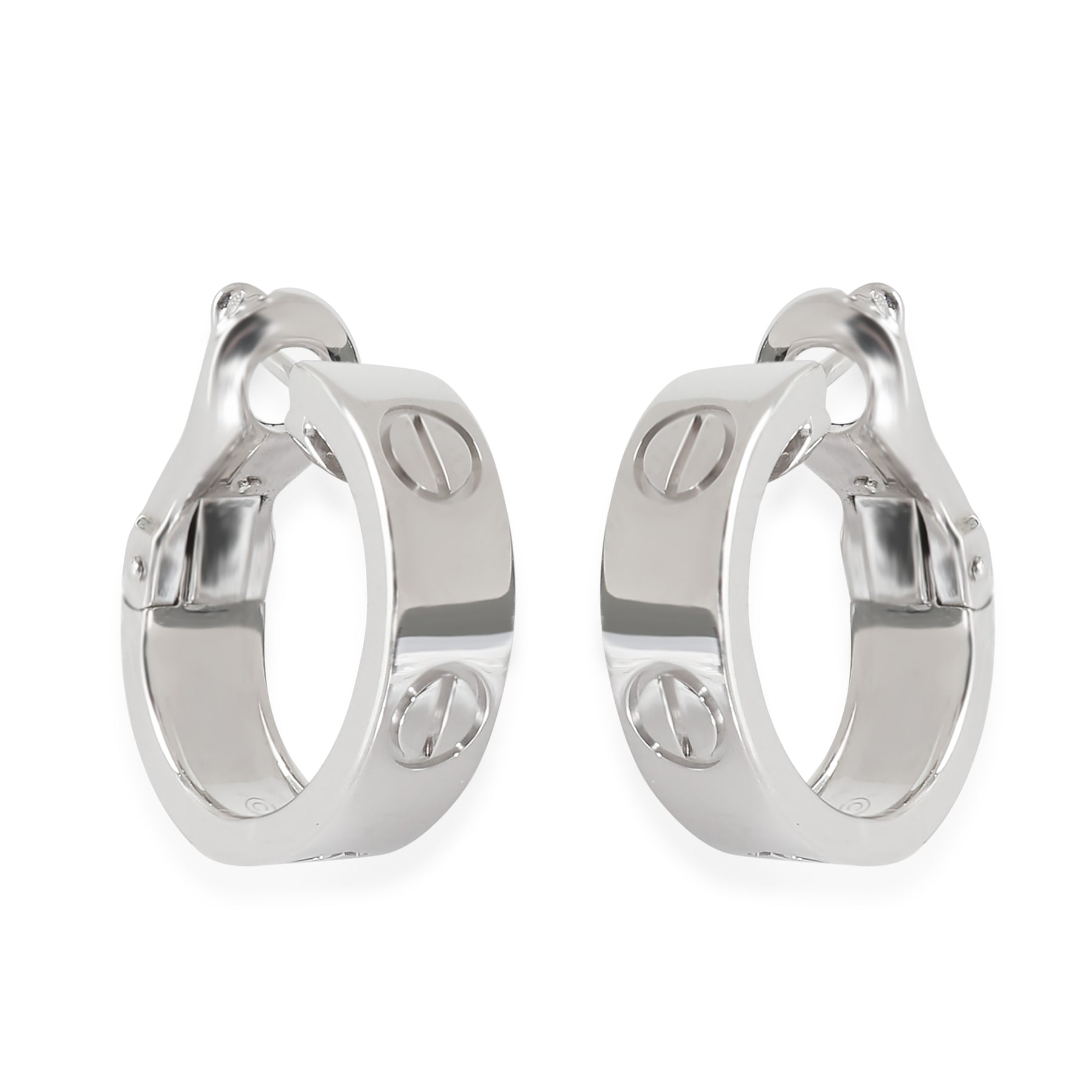 Cartier Love Hoop Earrings in 18K White Gold, Small Model 7748919525436