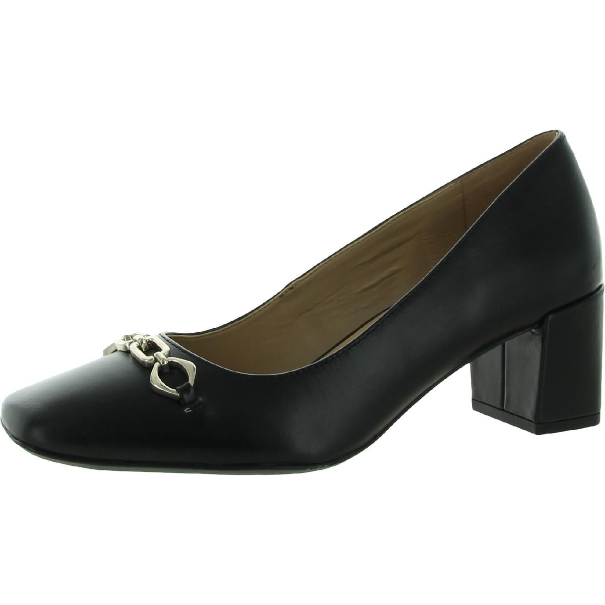 Kyla Leather Square Toe Pumps