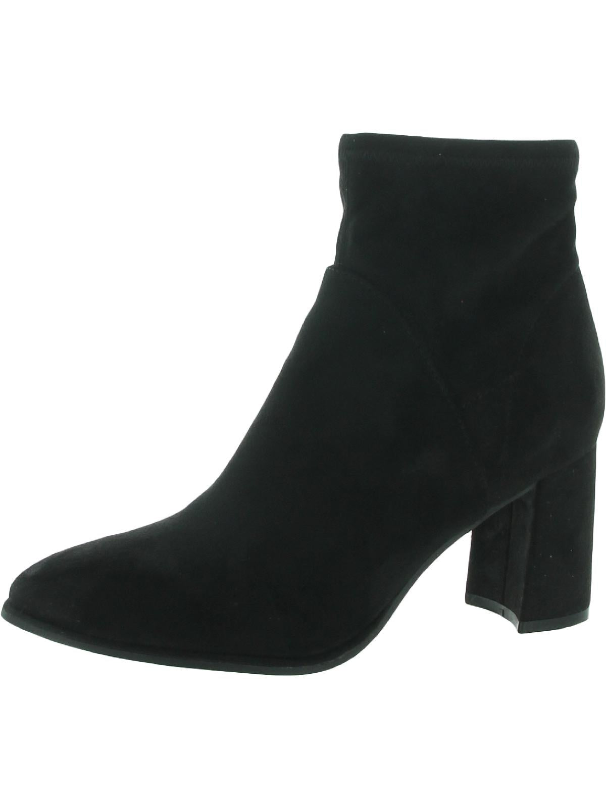 Dyvine Womens Faux Suede Covered Heel Ankle Boots