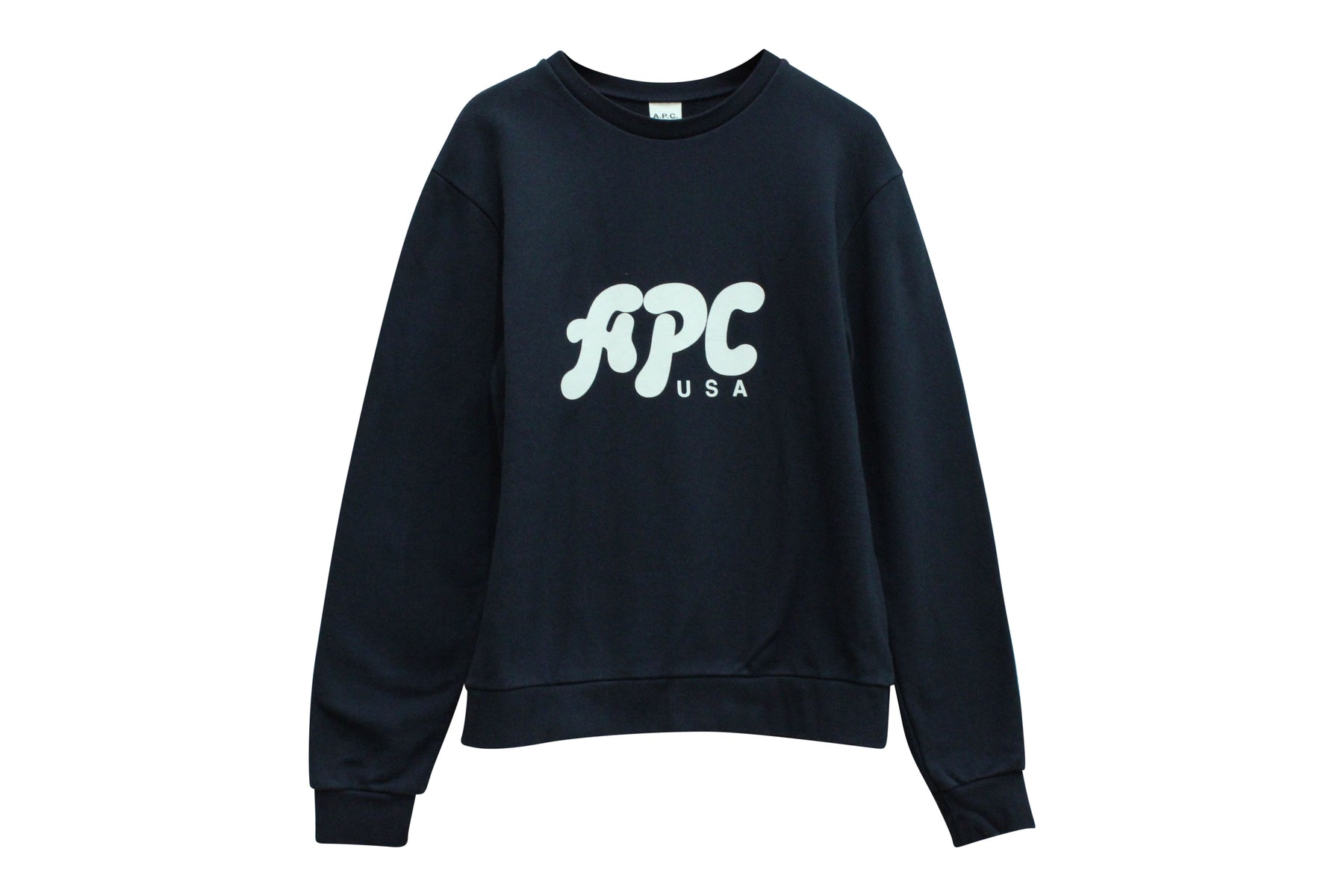 APC USA Print Sweater in Blue Cotton 7766527541308