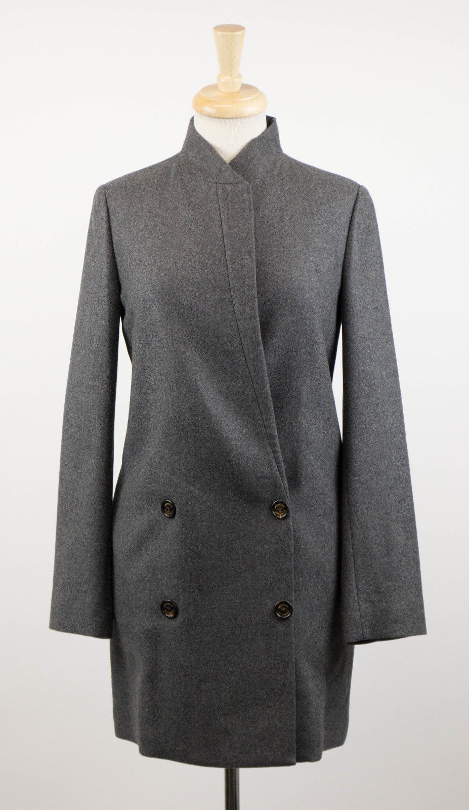 Woman's Gray Cashmere Full Length Coat