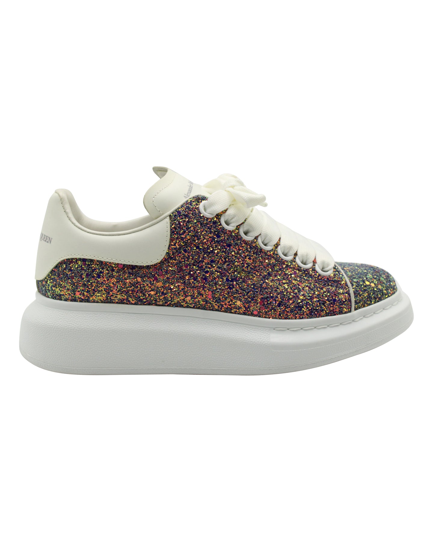 Alexander McQueen Oversized Sneakers In Multicolor Glitter 7703688216636