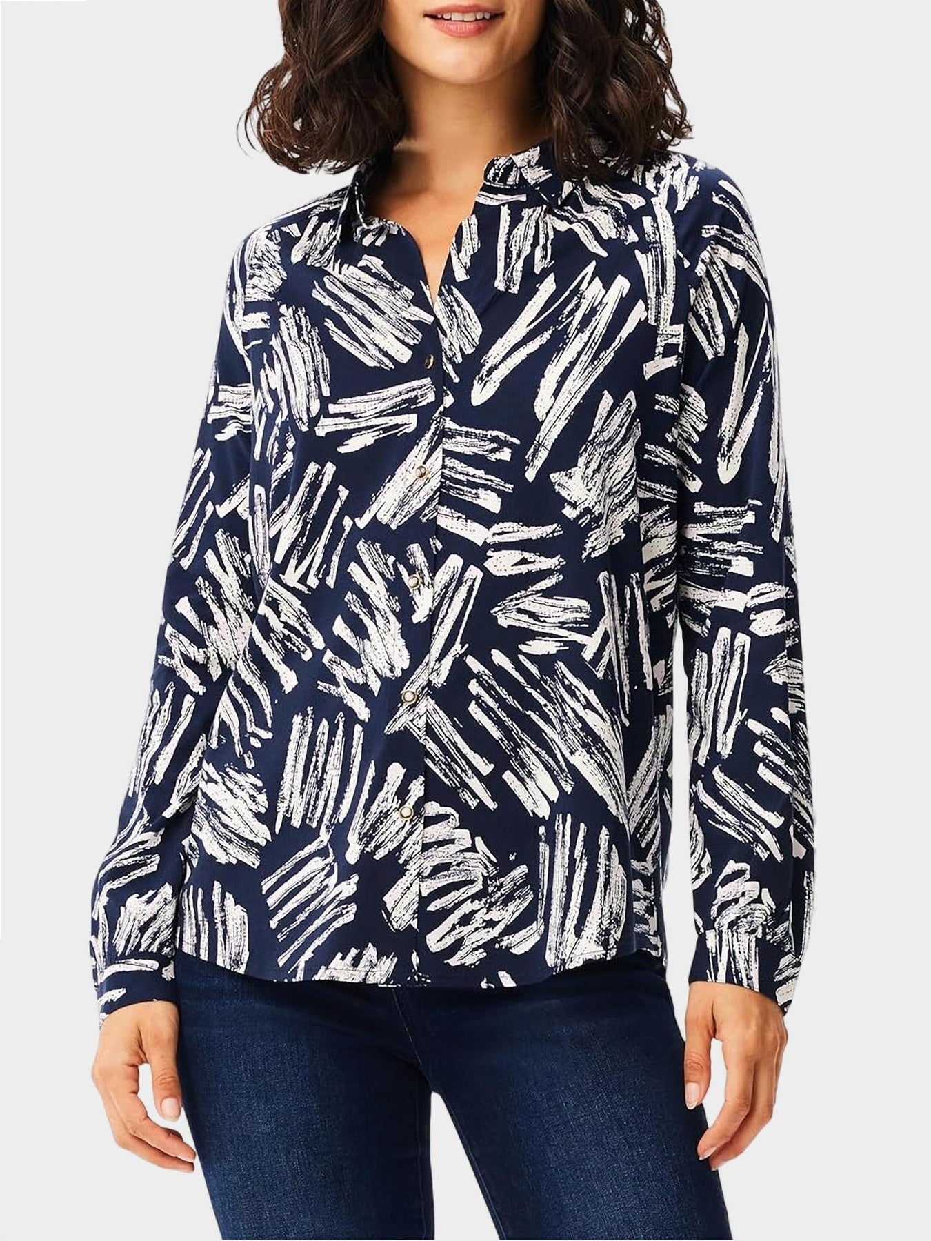 Sweet Strokes Shirt In Indigp Multi 7803909603388