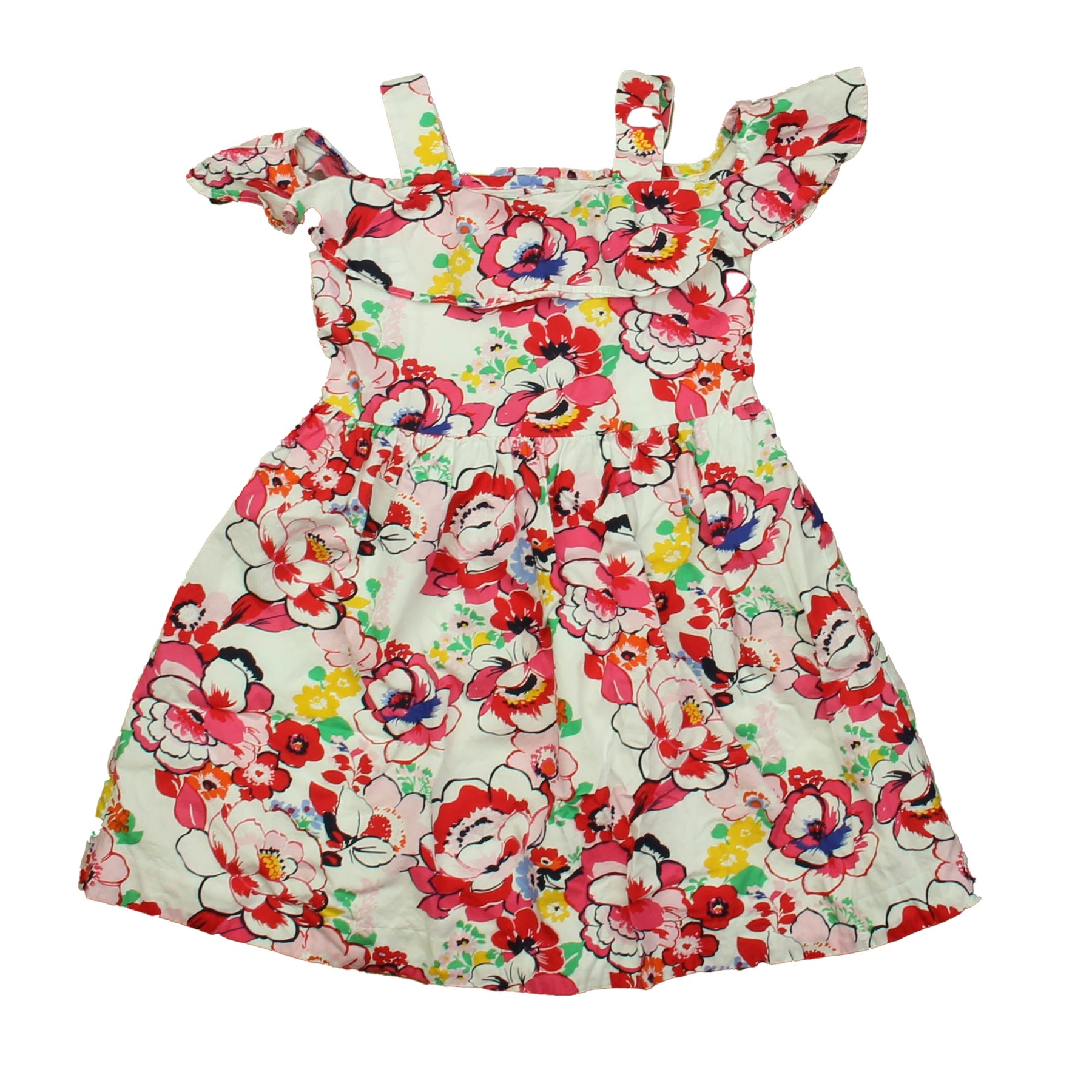Janie and Jack Girls Pink | White | Red Floral Dress 7805828694076