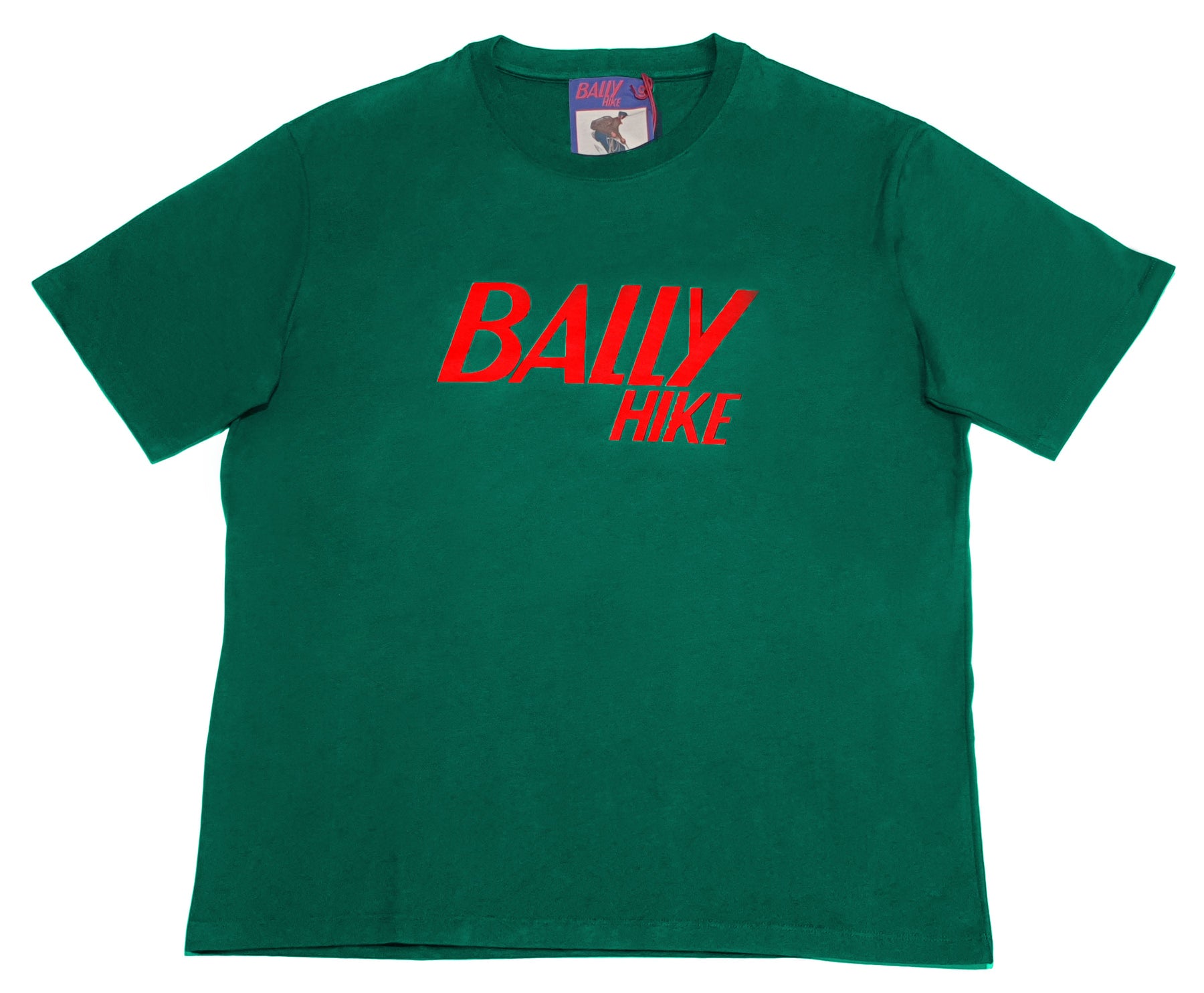 Bally 6238631 Men's Hike Green Cotton Logo T-Shirt 7705977126972