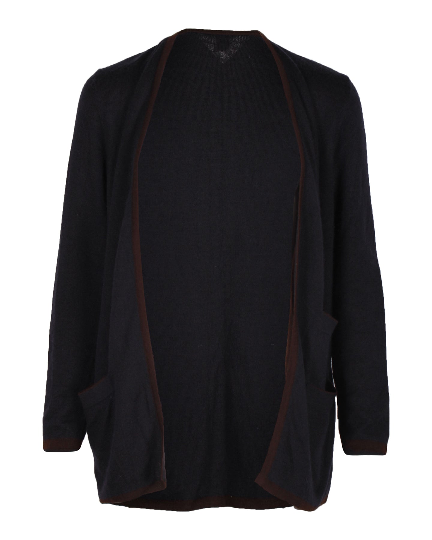 Hermès Open-Front Cardigan in Blue Cashmere 7703678091324