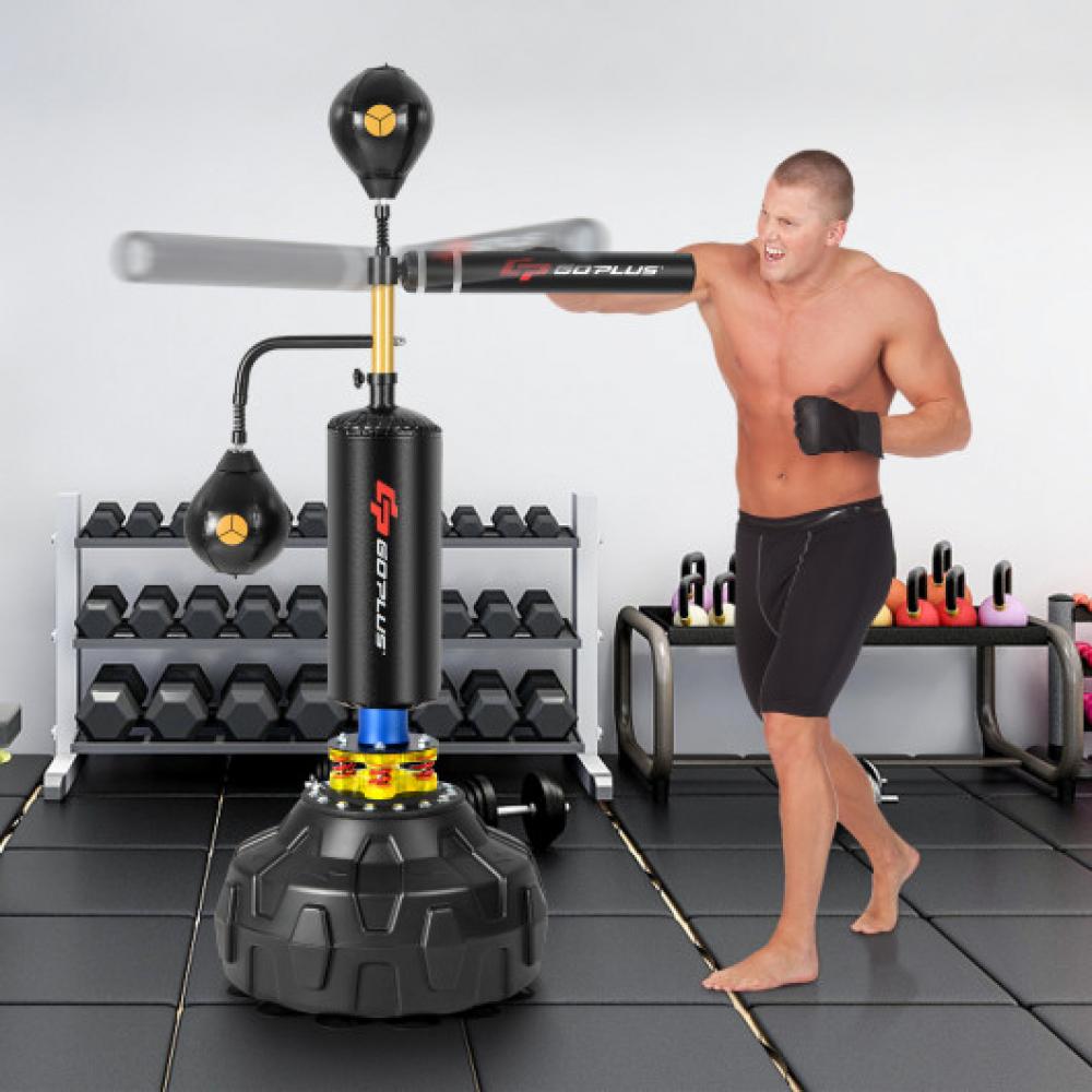 Boxing Speed Trainer Freestanding Fillable 360Â° Spinning Bar Adjustable Height 7672839897148