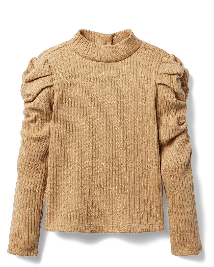 Janie and Jack Ribbed Puff Sleeve Top