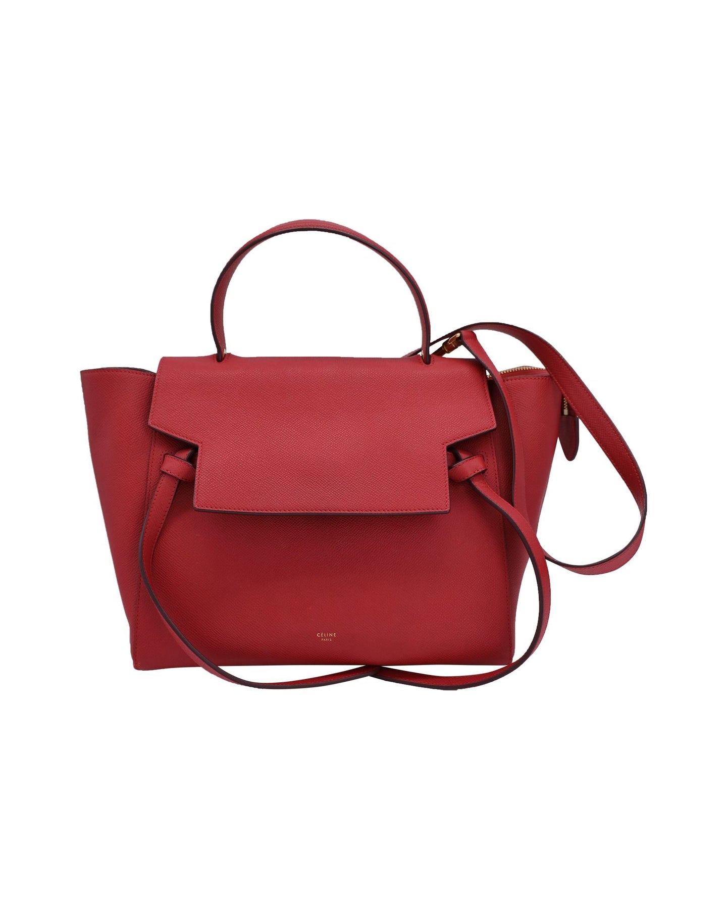 Celine Mini Belt Bag in Red Calfskin Leather 7705692504124