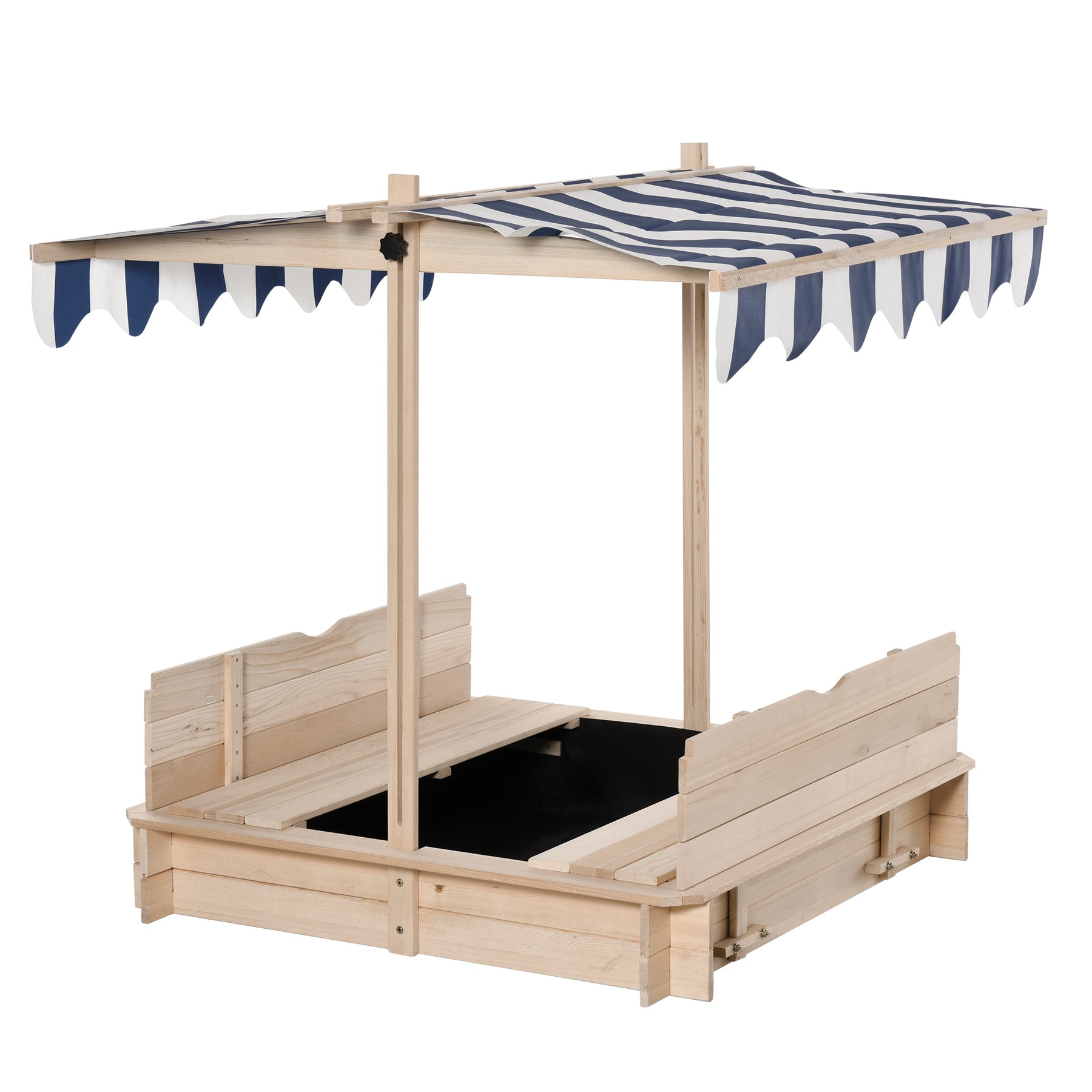 Streamdale Wooden Kids Sandbox with Cover 7832755765308