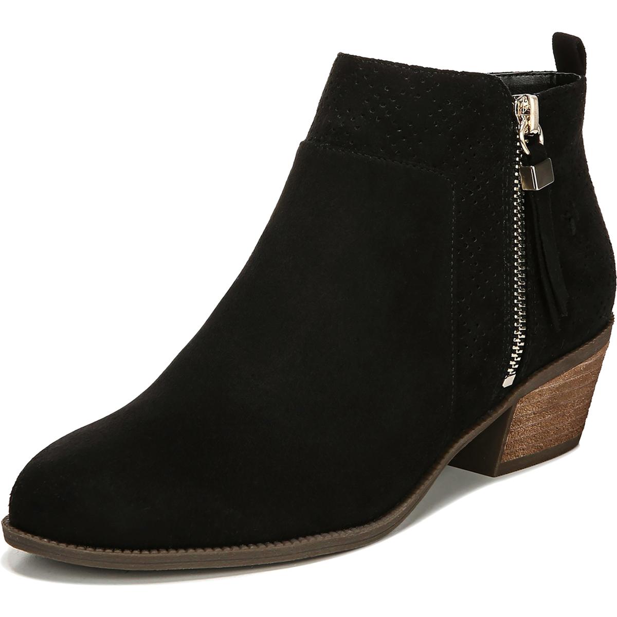 Brianna Faux Suede Stacked Heel Booties