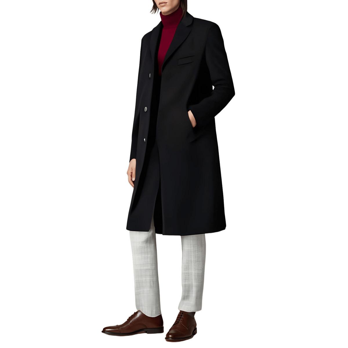 Solid Wool Overcoat