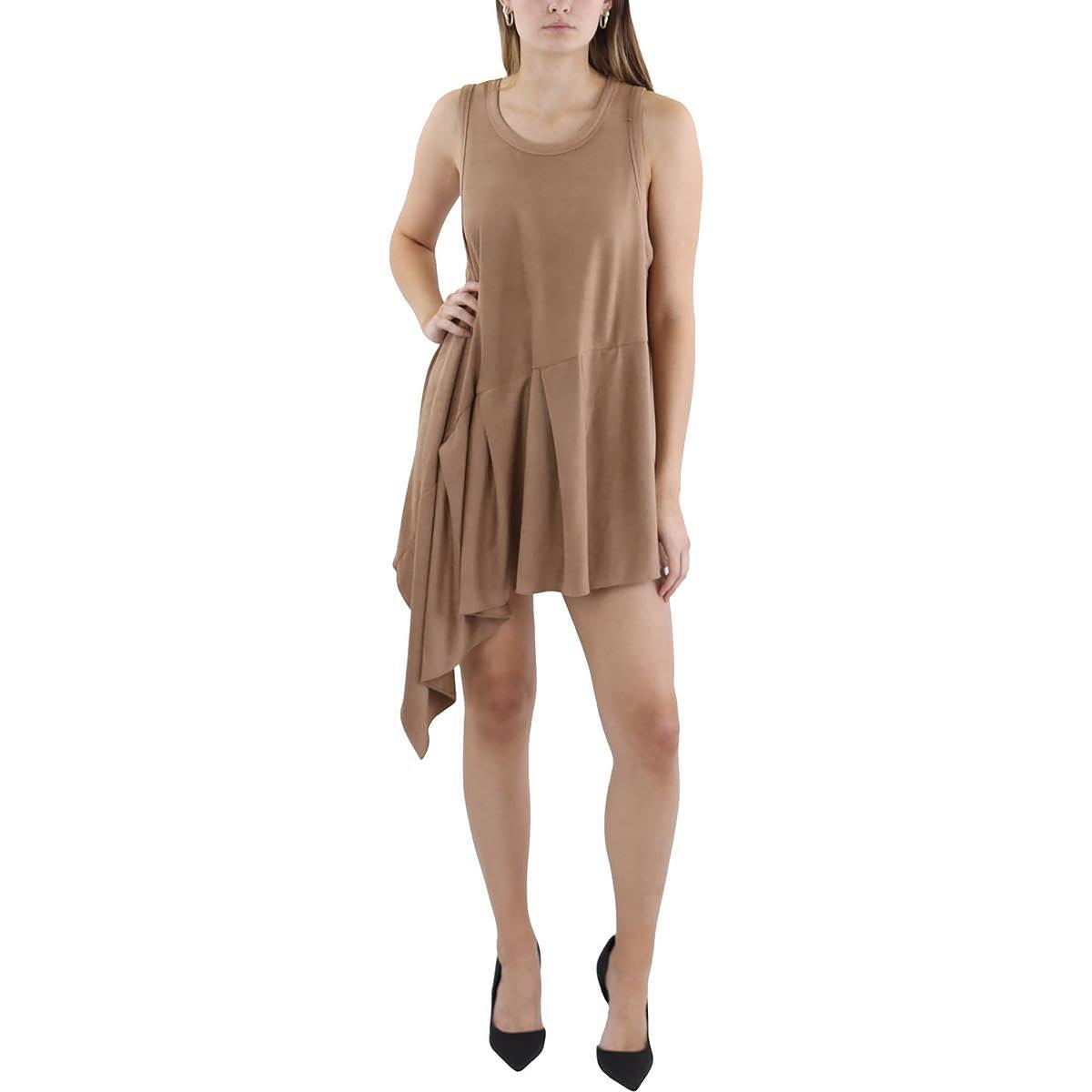 Suede Mini Fit & Flare Dress