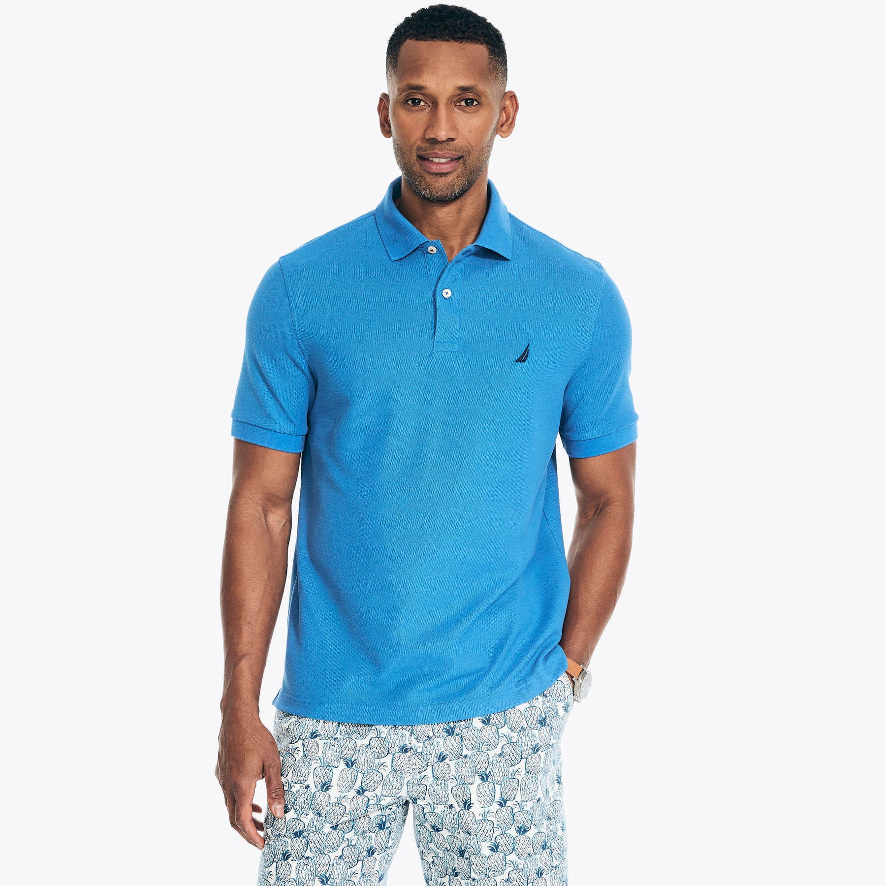 Nautica Mens Sustainably Crafted Classic Fit Deck Polo 7704316018748