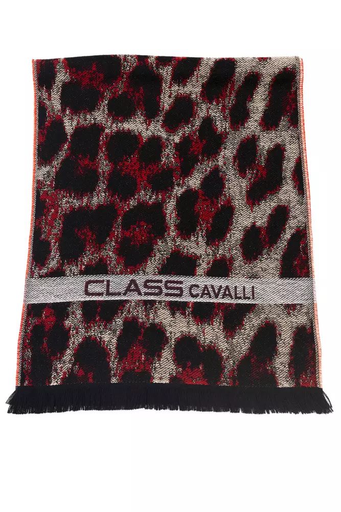 Cavalli Class Elegant Animalier Logo Men's Scarf