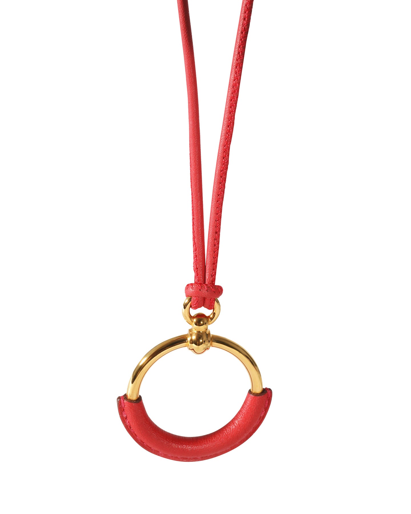 Hermès Petite Loop Leather Gold Plated Pendant 7705716817980