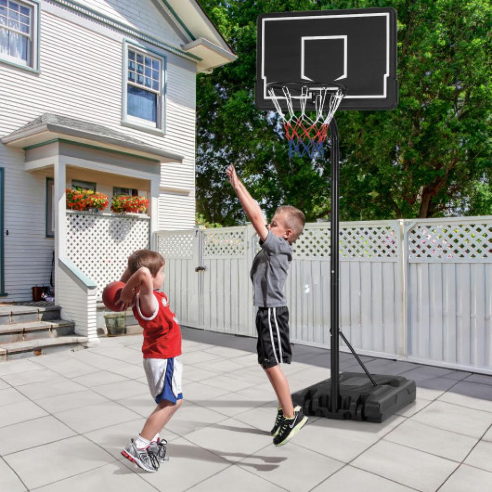 Basketball Hoop 5.6-6.5 FT Height Adjustable for Kids with Shatterproof Backboard 7672890294332