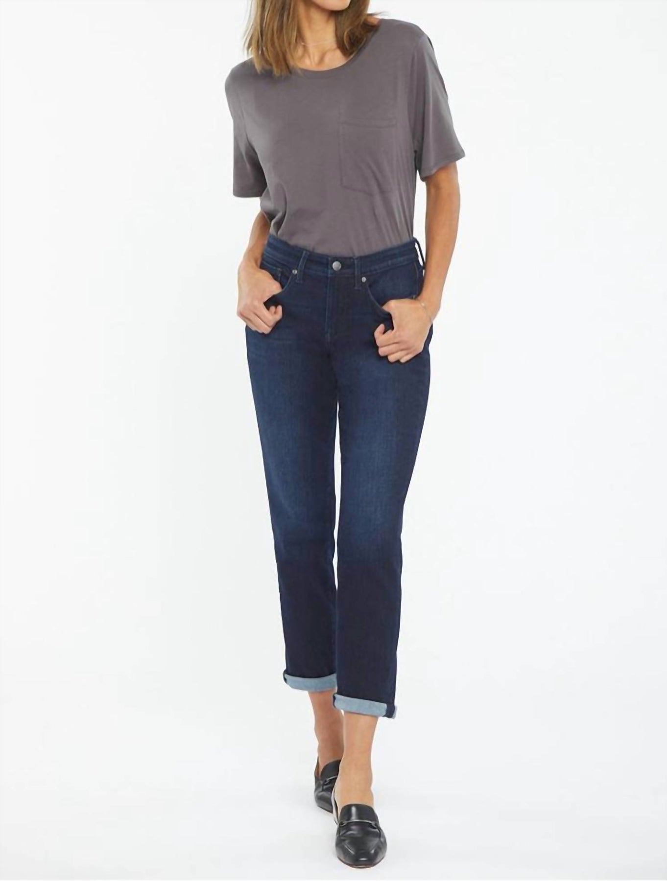 Margot Girlfriend With Rolled Cuff Jean In Rapture 7803843117116