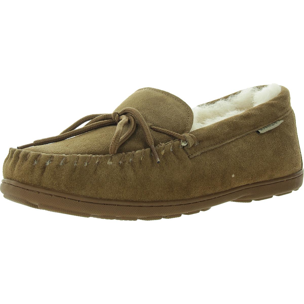 Bow Leather Loafer Slippers