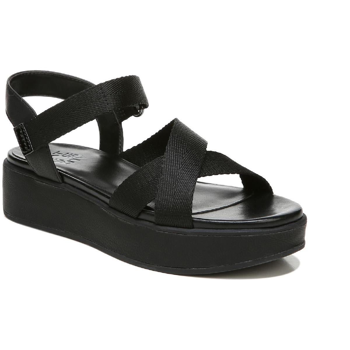 Balena Open Toe Ankle Strap Flat Sandals