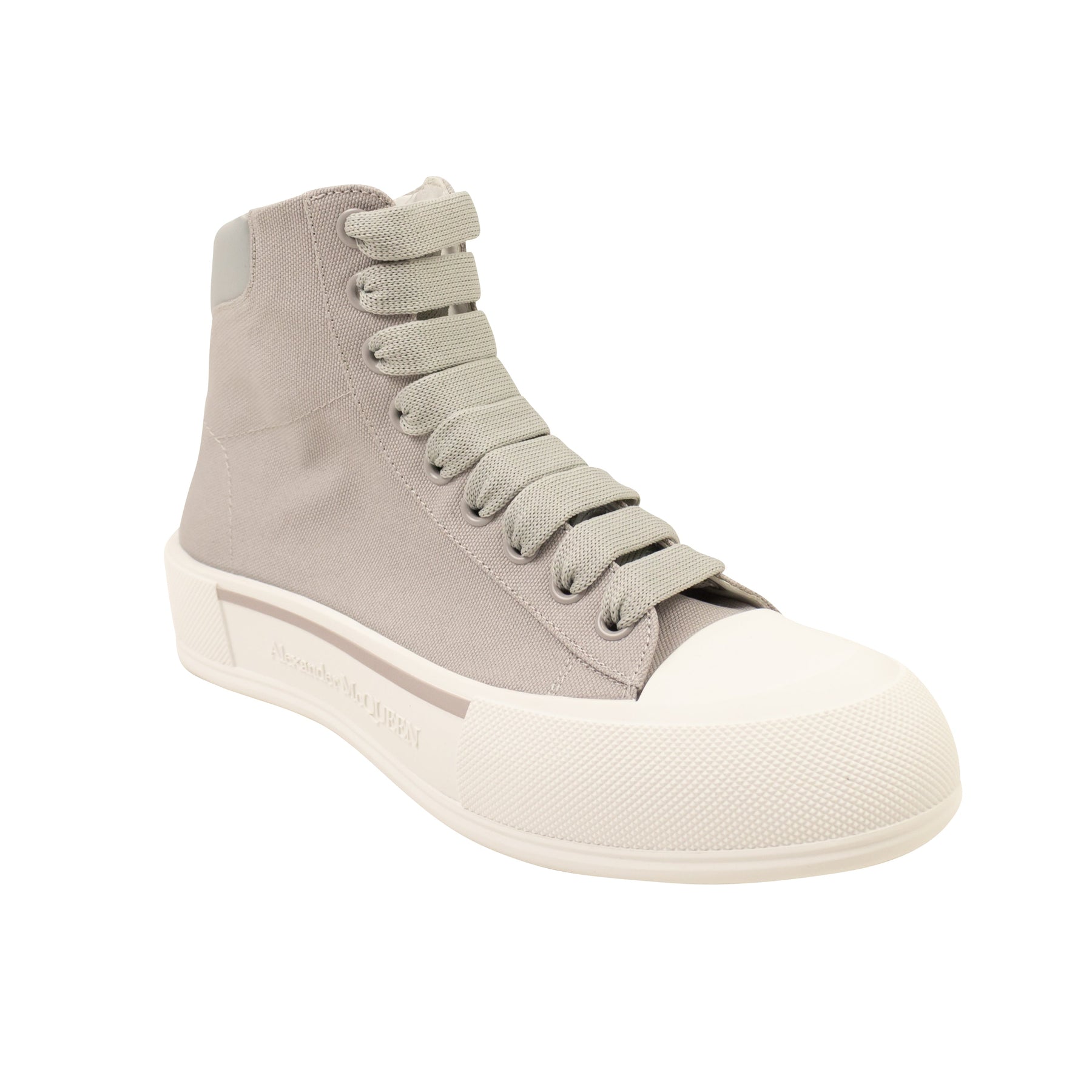 Alexander Mcqueen Deck Plimsoll Hi-Top Sneakers - Gray