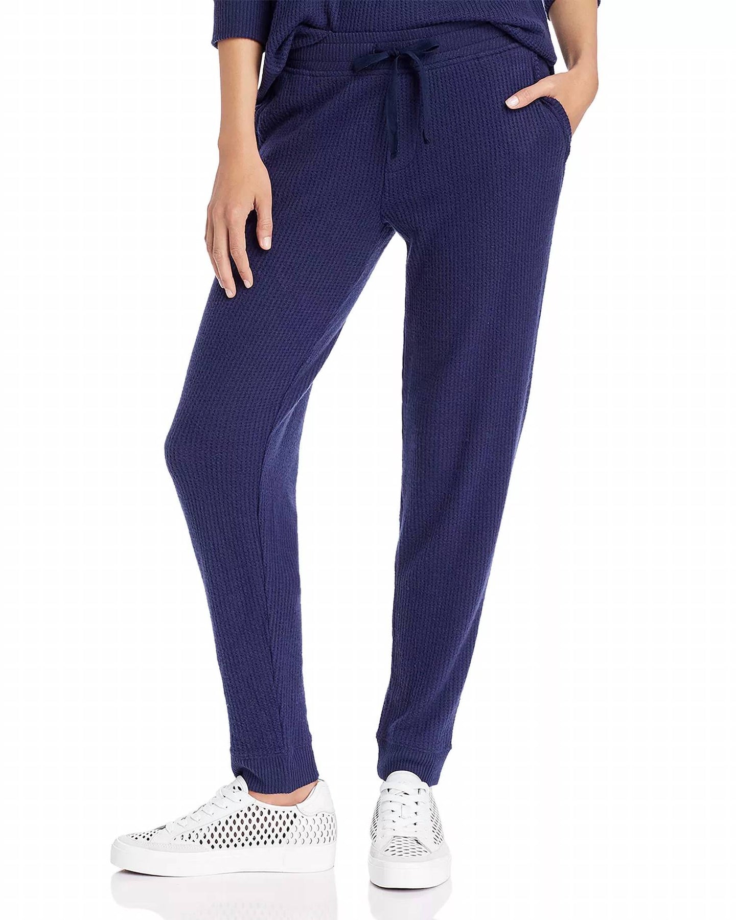 Women's Waffle Knit Jogger In Navy 7733610676284