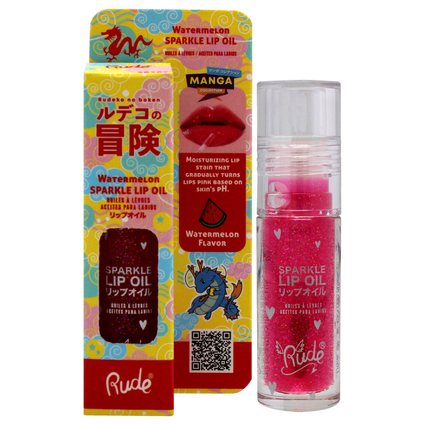 Manga Collection Manga Sparkle Lip Oil - Watermelon by Rude Cosmetics for Women