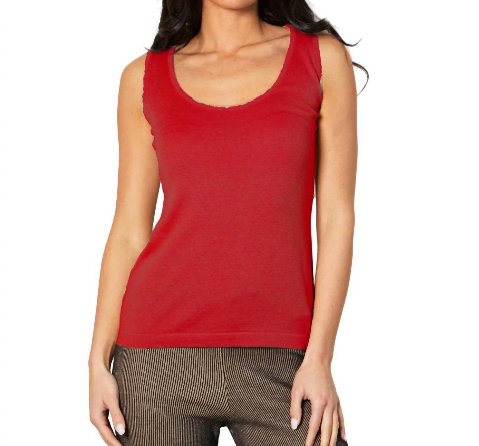 Bra-Friendly Tank In Rouge