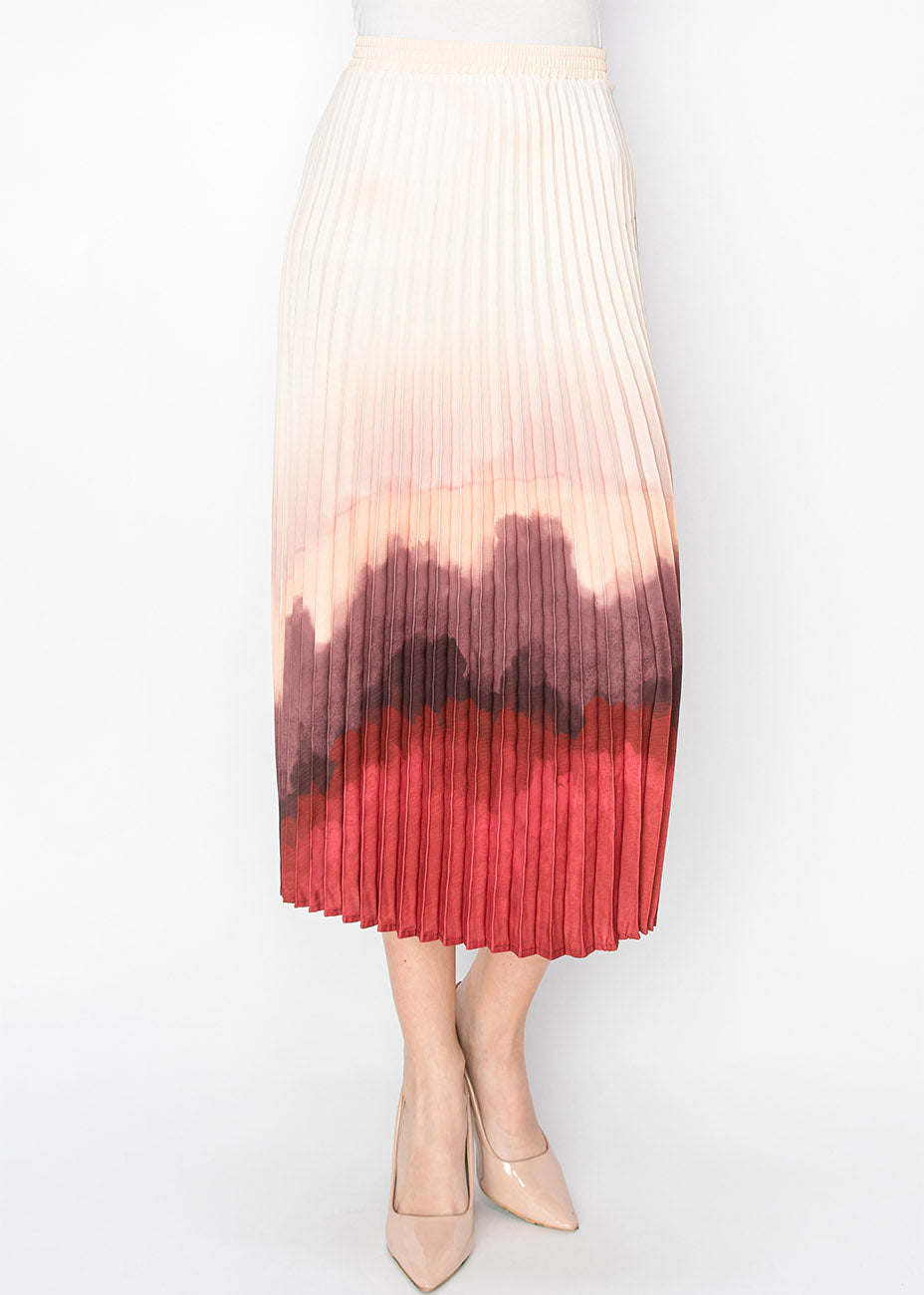 Sunset Ombre Pleated Skirt 7833063948348