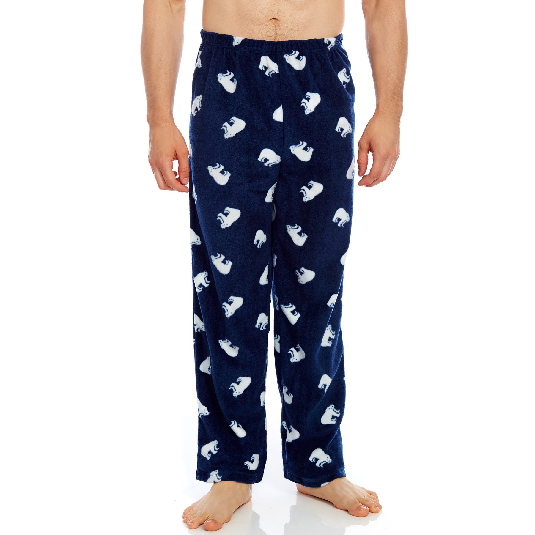 Christmas Mens Fleece Pajama Pants Polar Bear