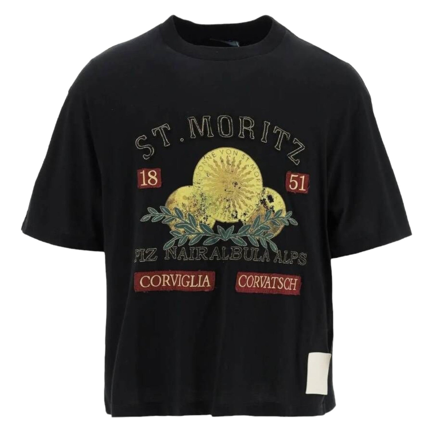 Bally 6302918 Men's Black St. Moritz 100% Cotton T-Shirt 7706080837692