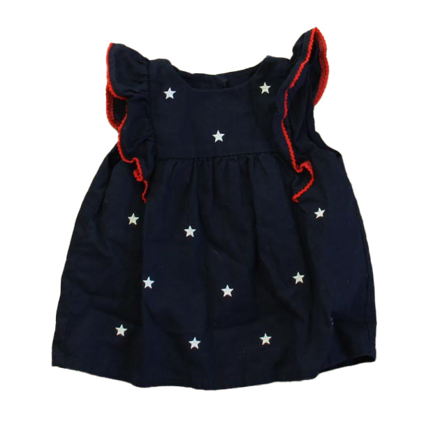 Janie and Jack Girls Navy | White Stars Blouse 7805894688828