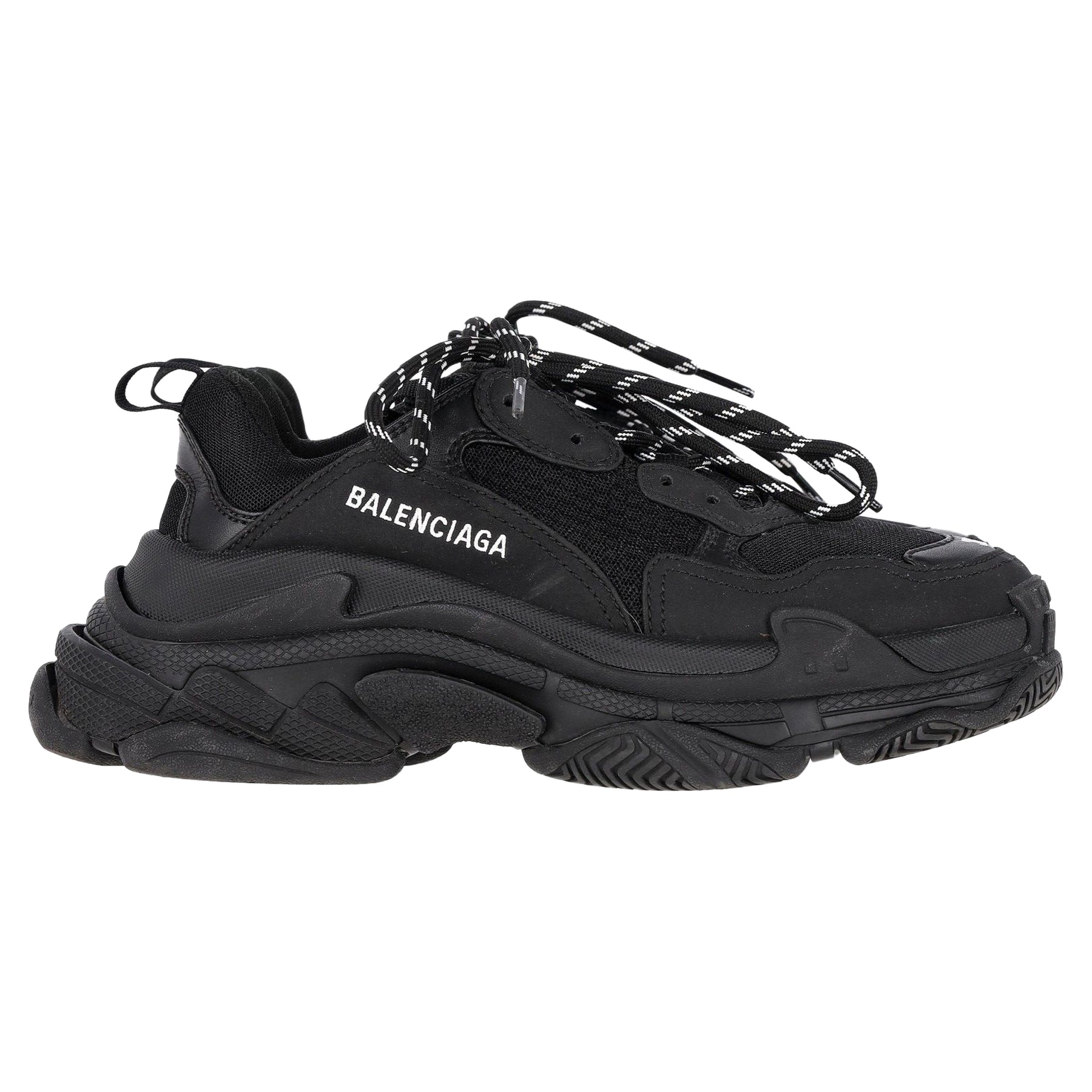 Balenciaga Triple S Sneakers in Black Polyester