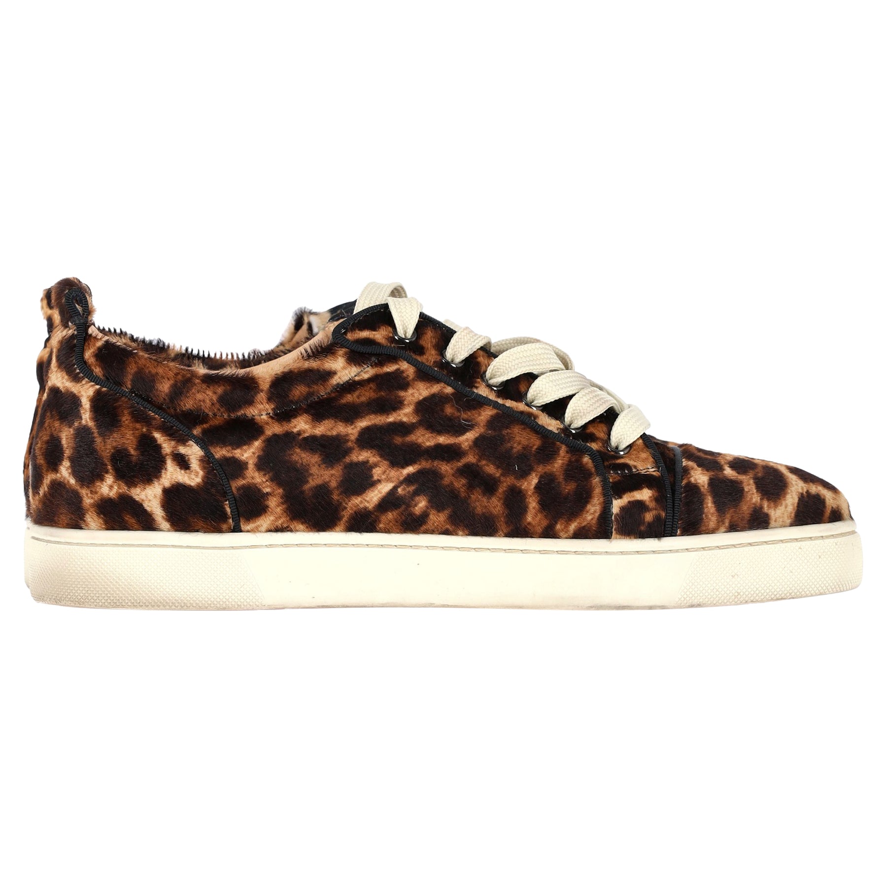 Christian Louboutin Rantulow Orlato Low Top Sneakers in Animal Print Pony Hair 7833147637820