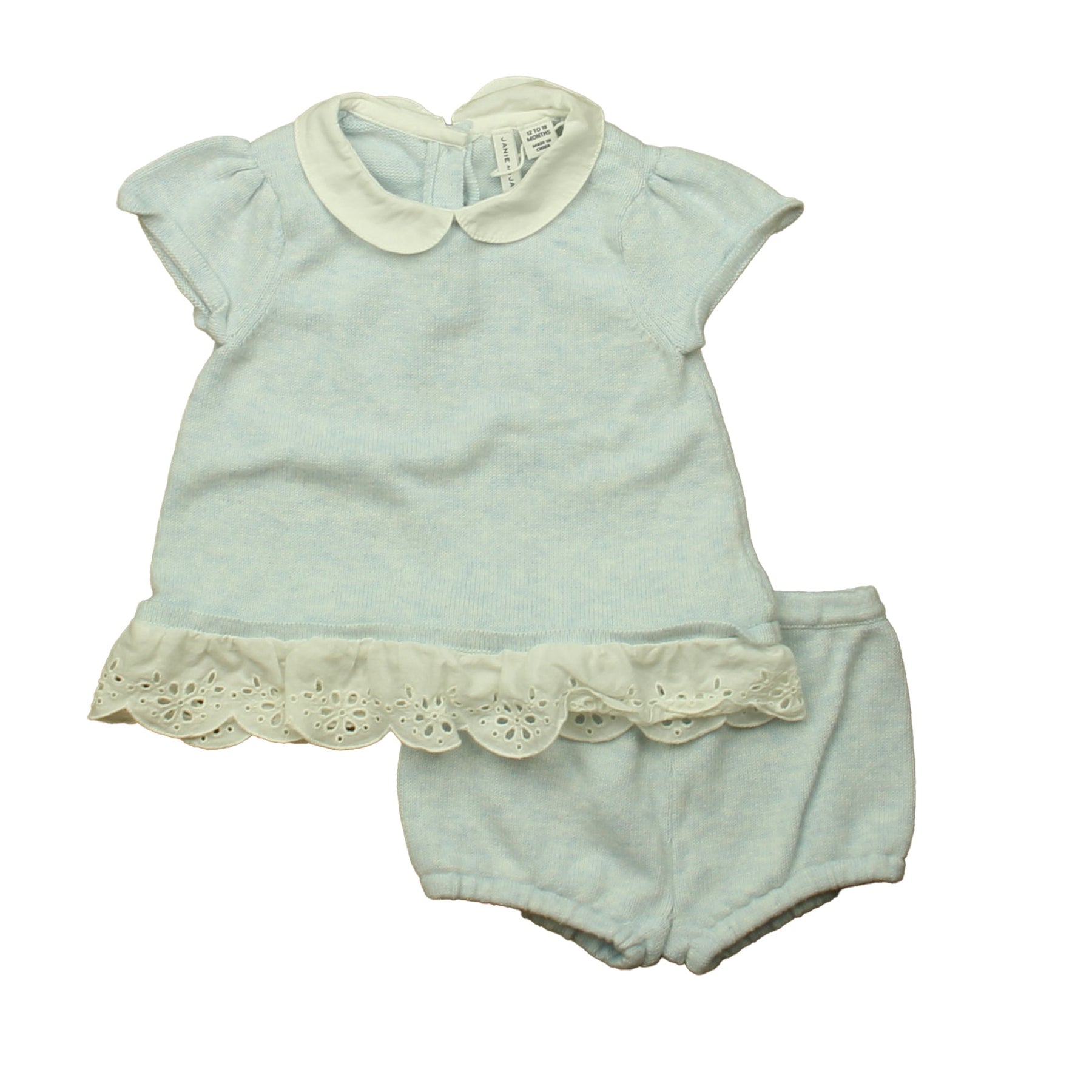Janie and Jack Girls Blue | White Apparel Sets 7805832134716