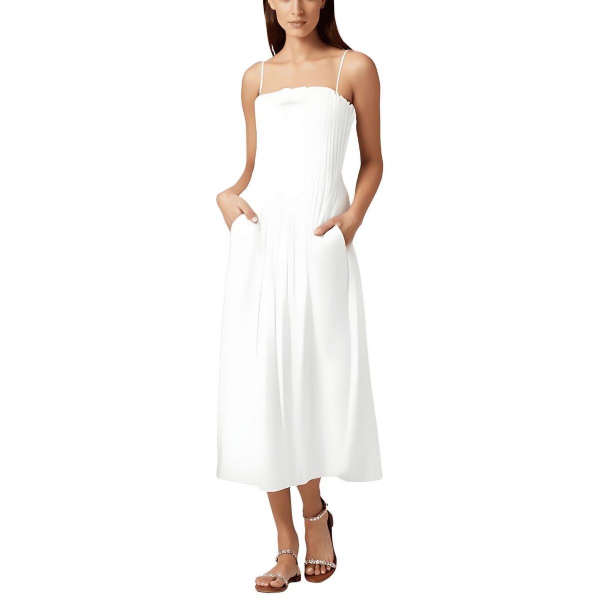 Bella Poplin Pintuck Midi Dress