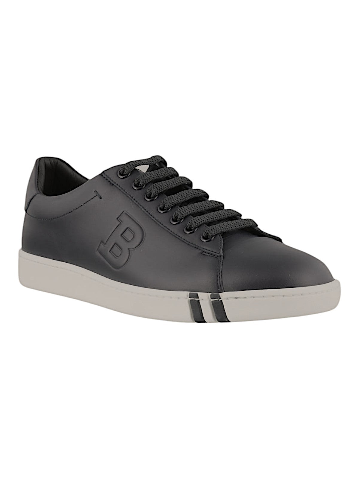 Bally Asher 6205249 Men's Black Calf Plain Leather Sneakers US 13