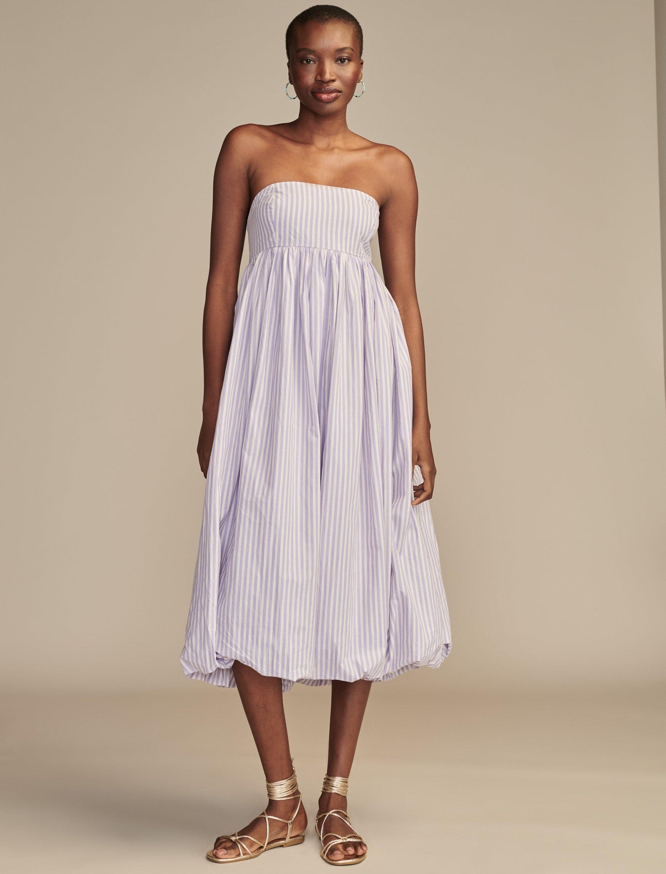 Lucky Brand Women's Poplin Bubble Hem Maxi Dress 7733574303804