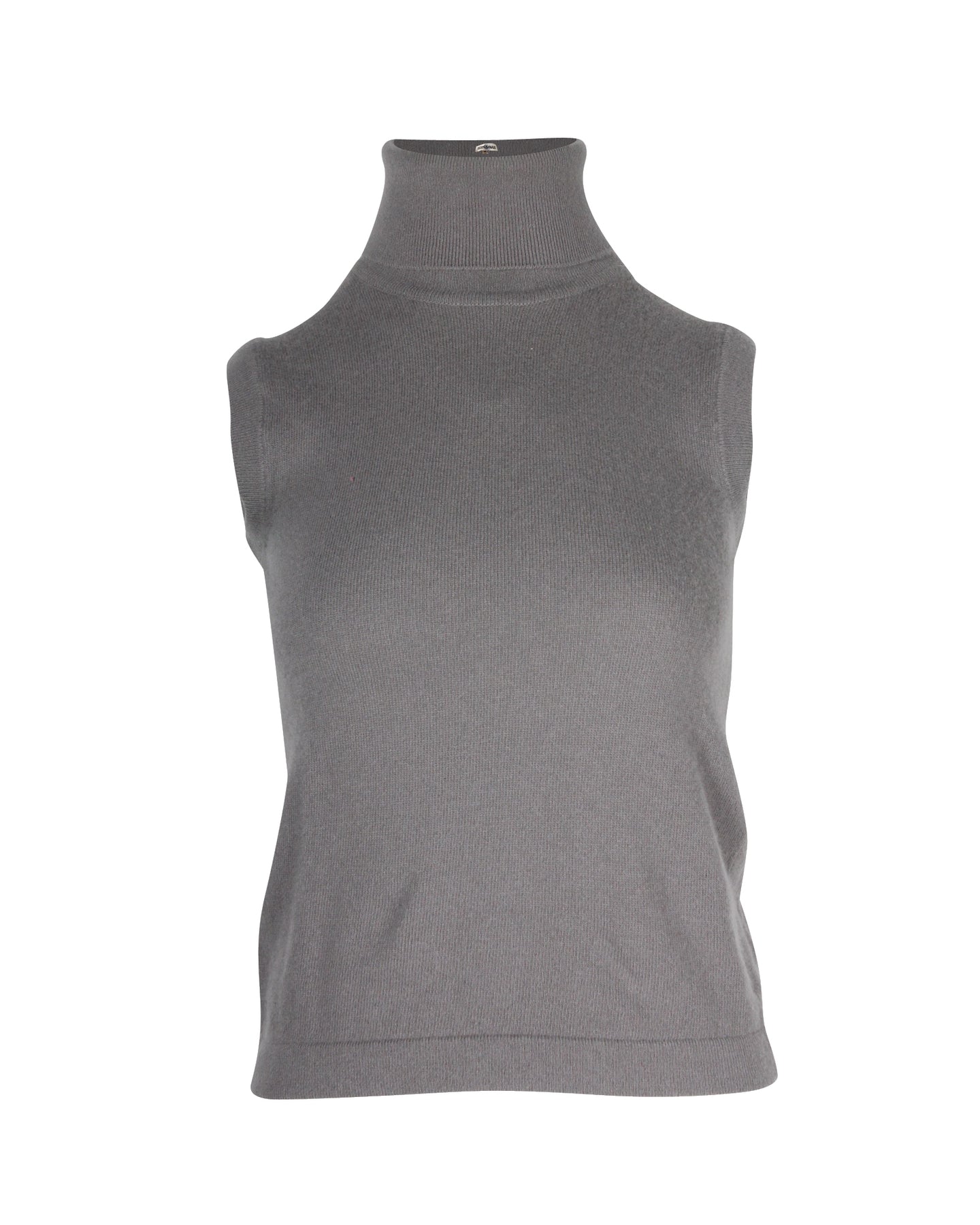 Hermes Sleeveless Turtleneck Top in Grey Cashmere (Top Only) 7703685496892