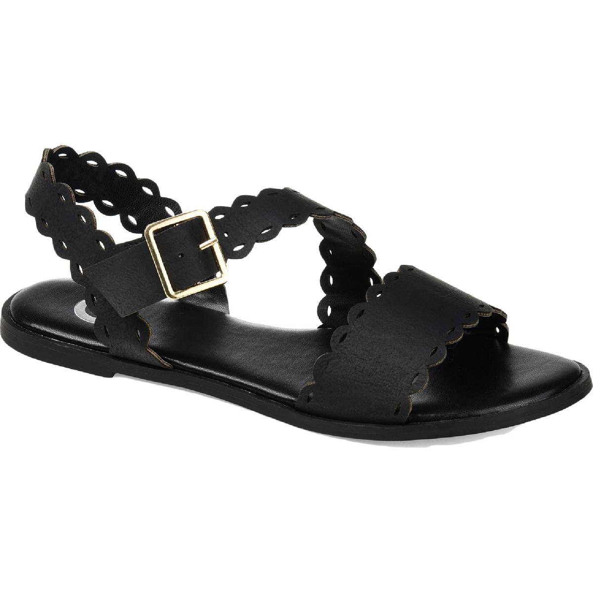 Aubrinn Faux Leather Ankle Strap Strap Sandals