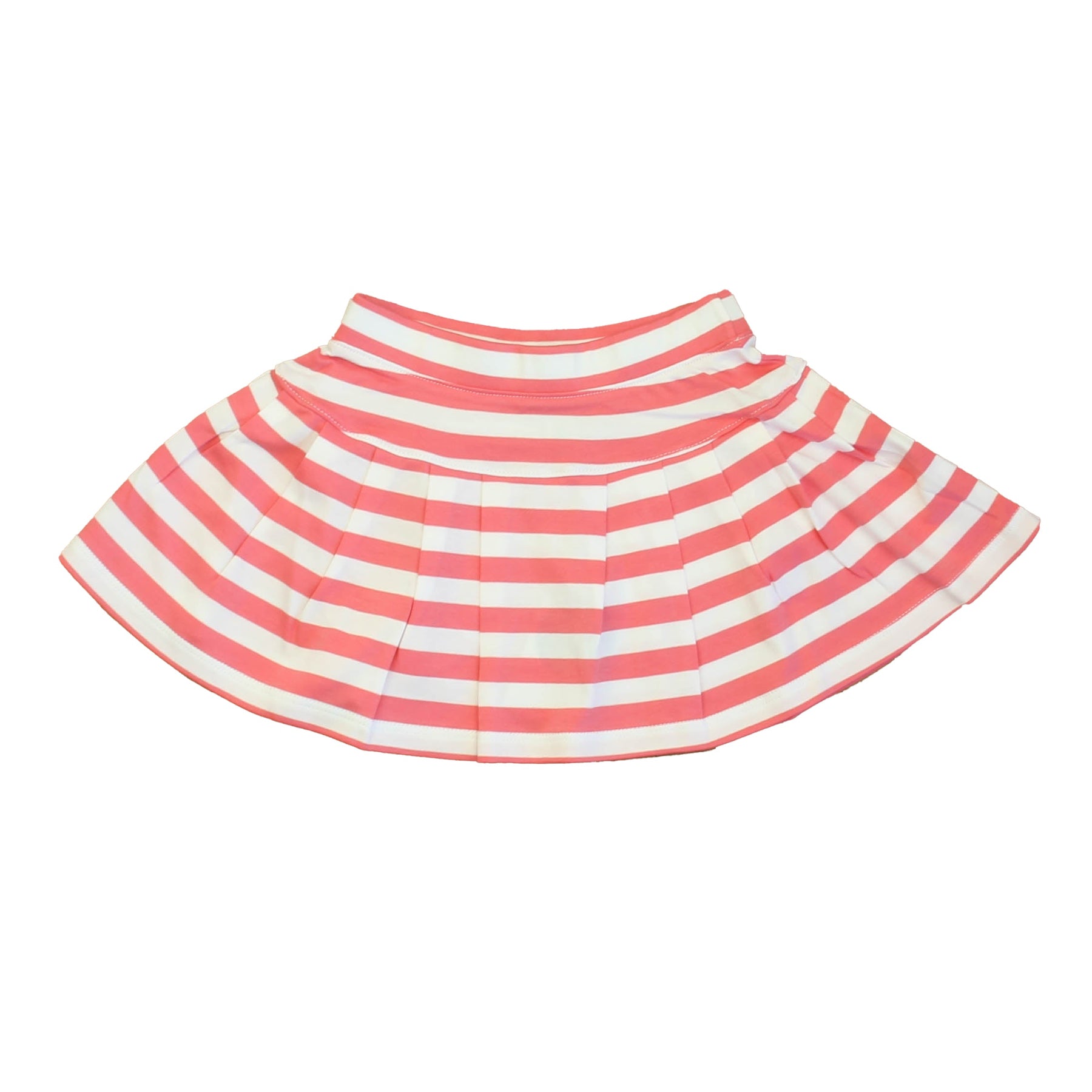 Classic Prep Girls Sunkissed Coral | Bright White Stripe Skirt Size: 2-5T 7805830430780