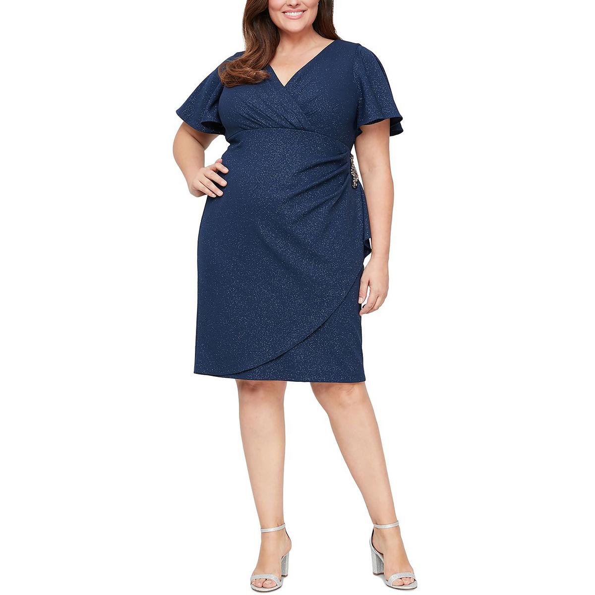 Plus Sparkle Midi Sheath Dress