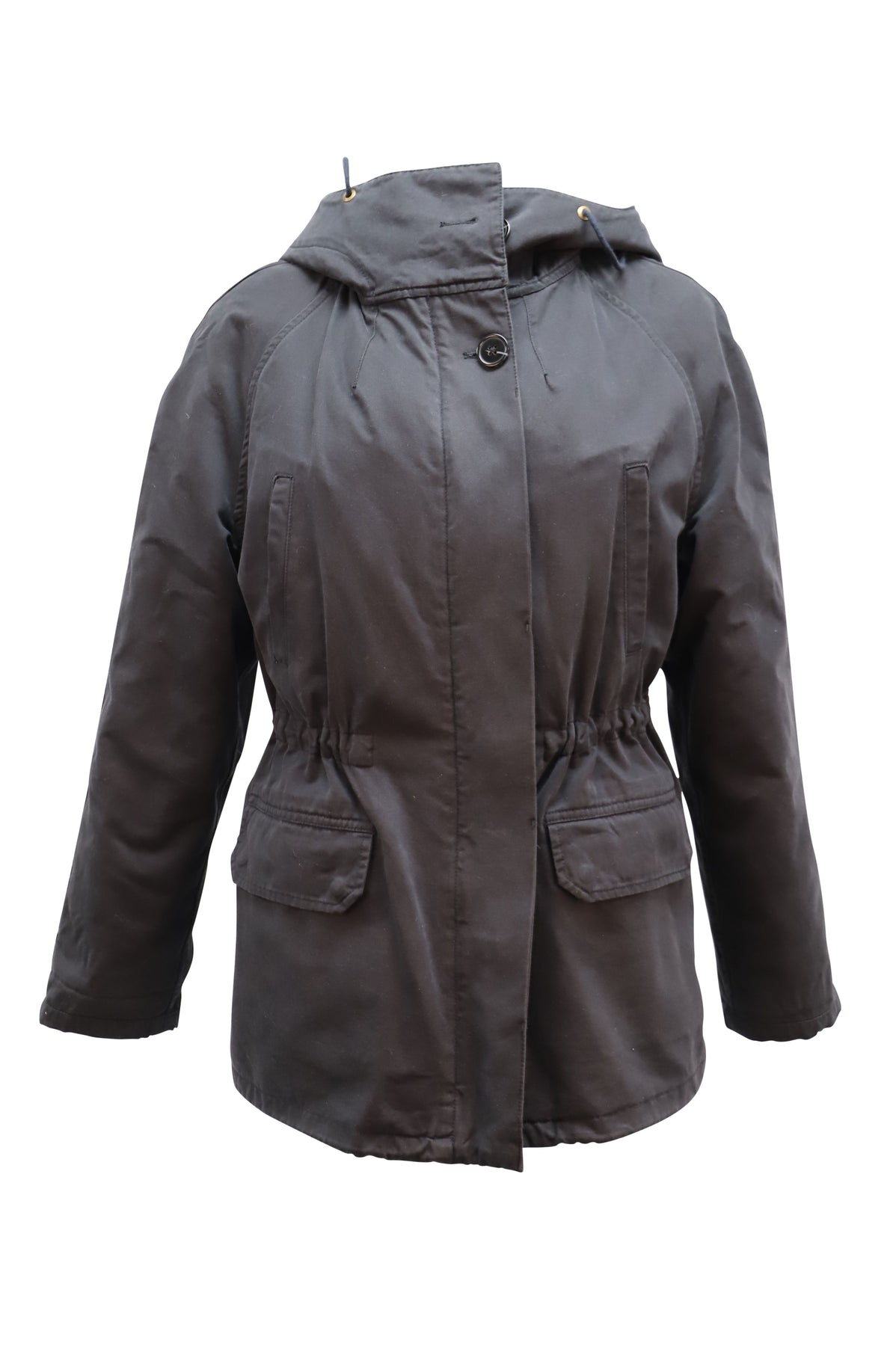 Yves Salomon Army Windbreaker Jacket in Black Polyester 7764996653116