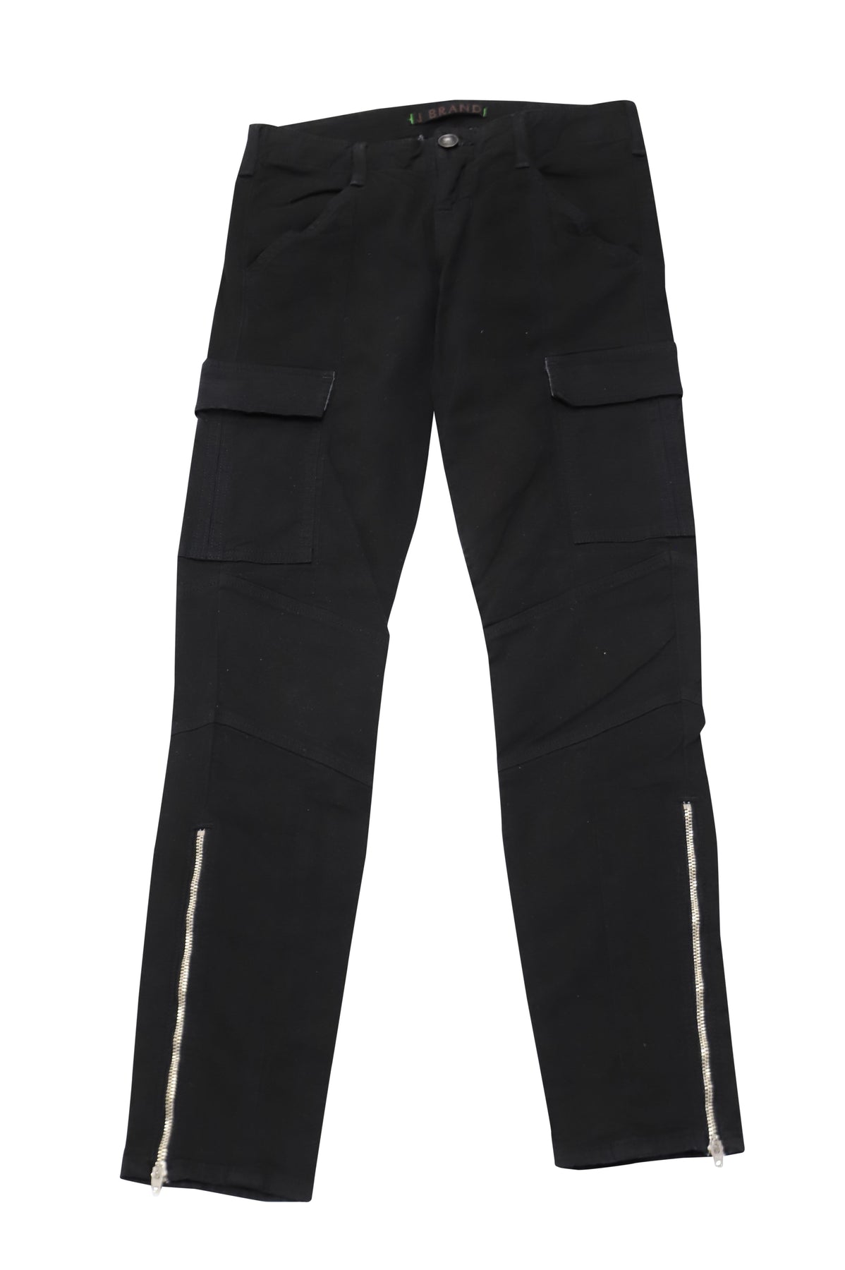 J Brand Houlihan Cargo Pants with Ankle Zip in Black Cotton 7748738711612