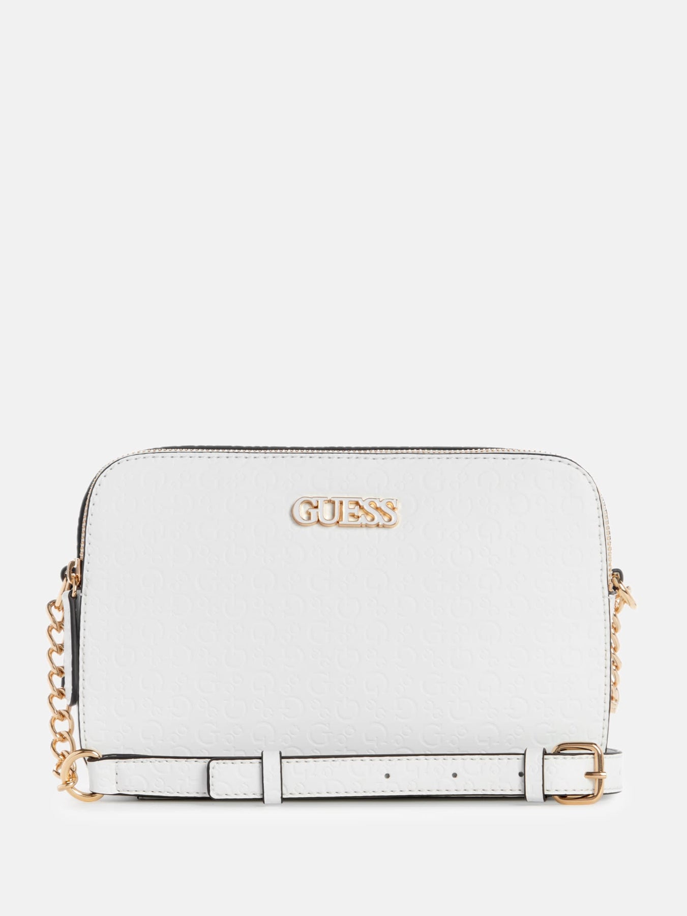 Zakaria Embossed Logo Double-Zip Crossbody