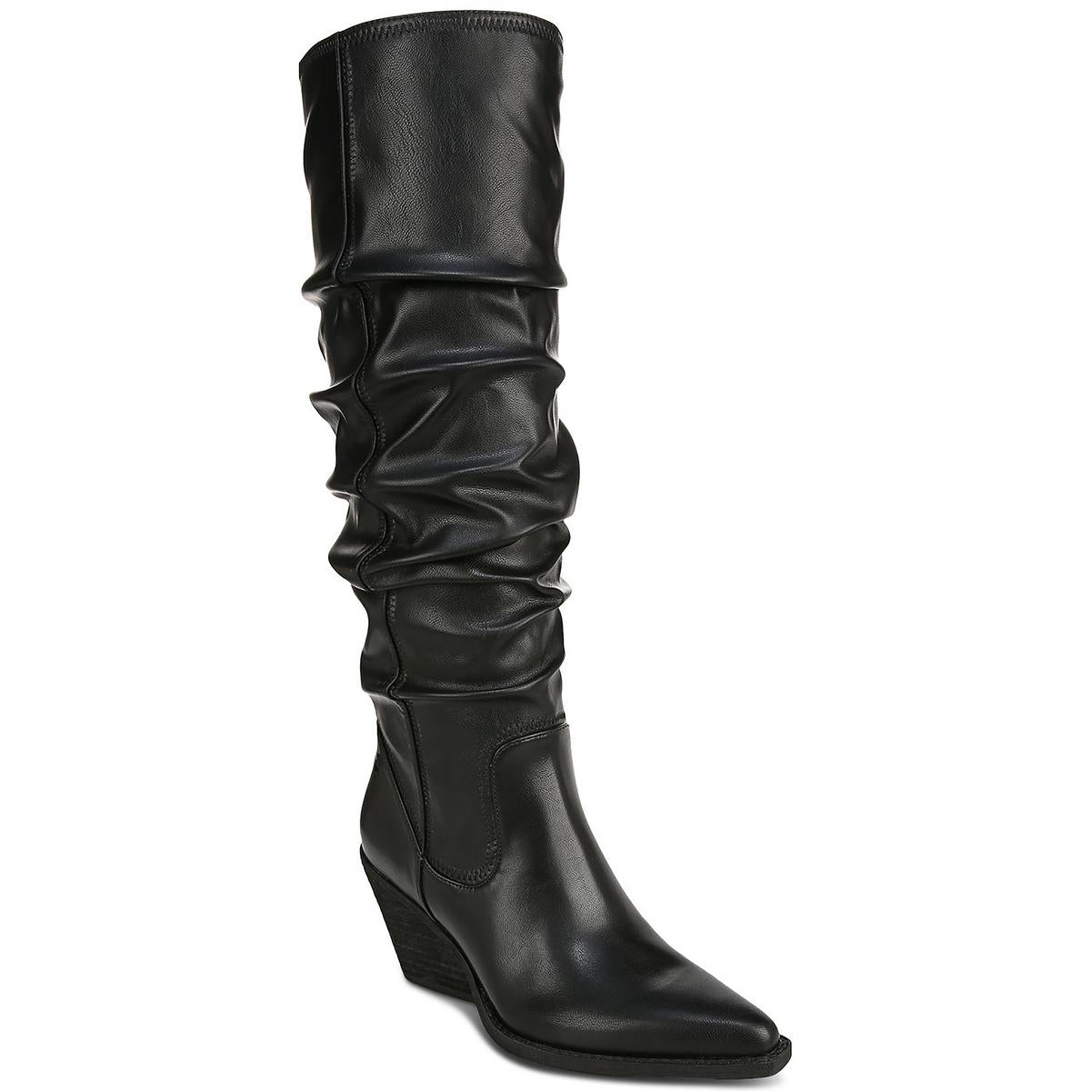 Riau Faux Leather Wide Calf Knee-High Boots