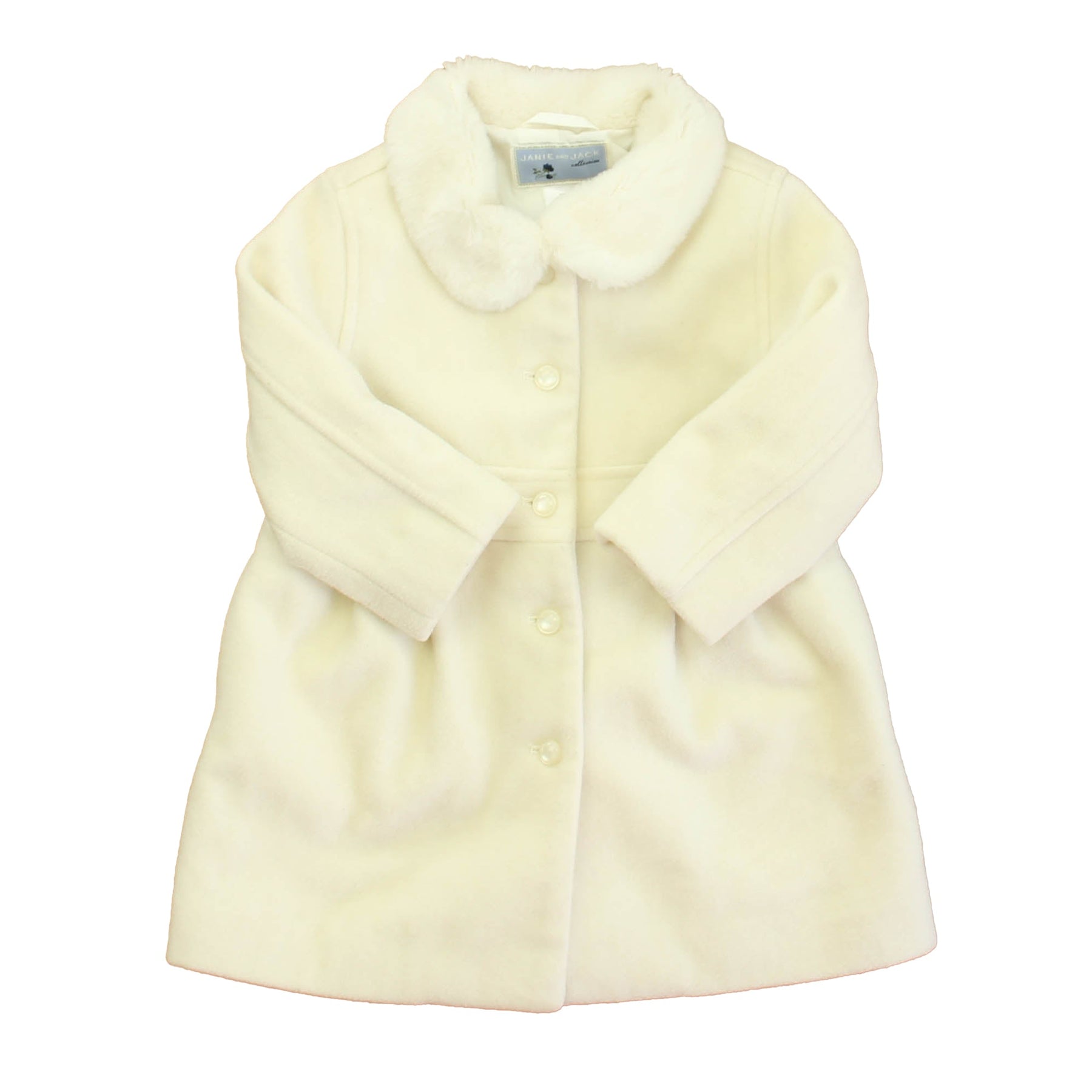 Janie and Jack Girls Ivory Winter Coat 7805956161596