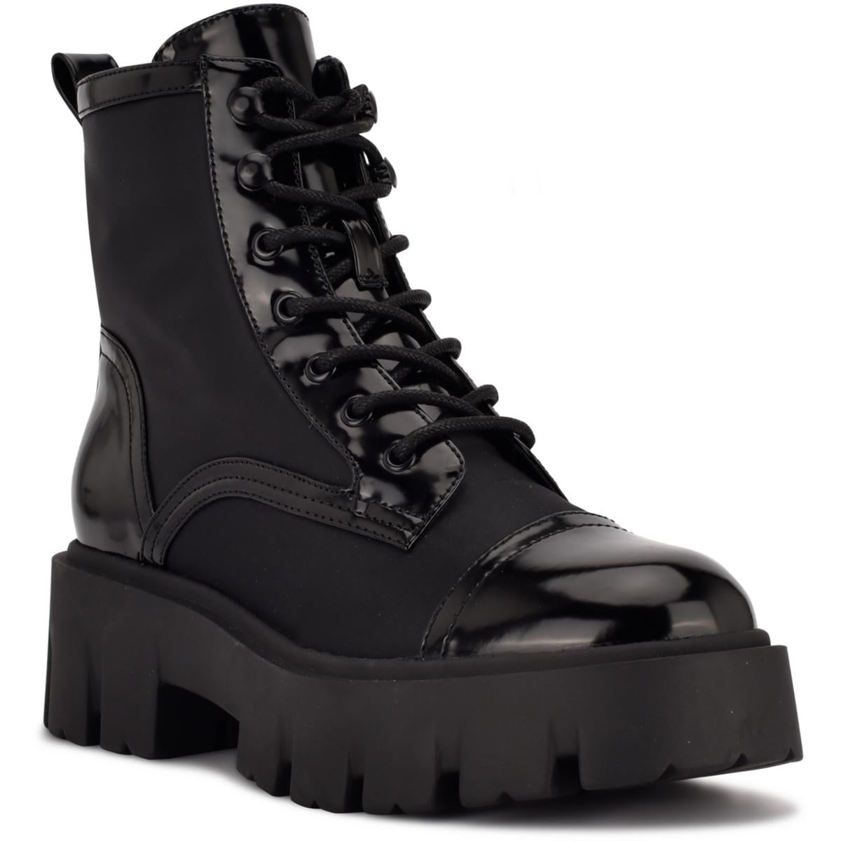 Obri 2 Mixed Media Ankle Combat & Lace-up Boots